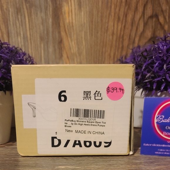 Ruched Squared Opened Toed High Heels Dress Pump Sandals Black size 6 - Picture 6 of 13